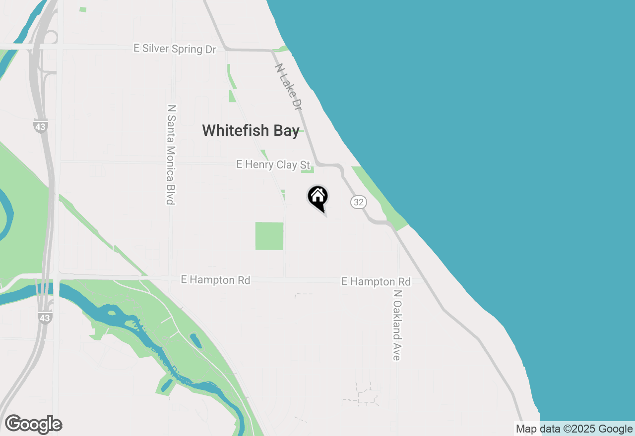 Map of 5006 N Ardmore Ave, Whitefish Bay, WI 53217