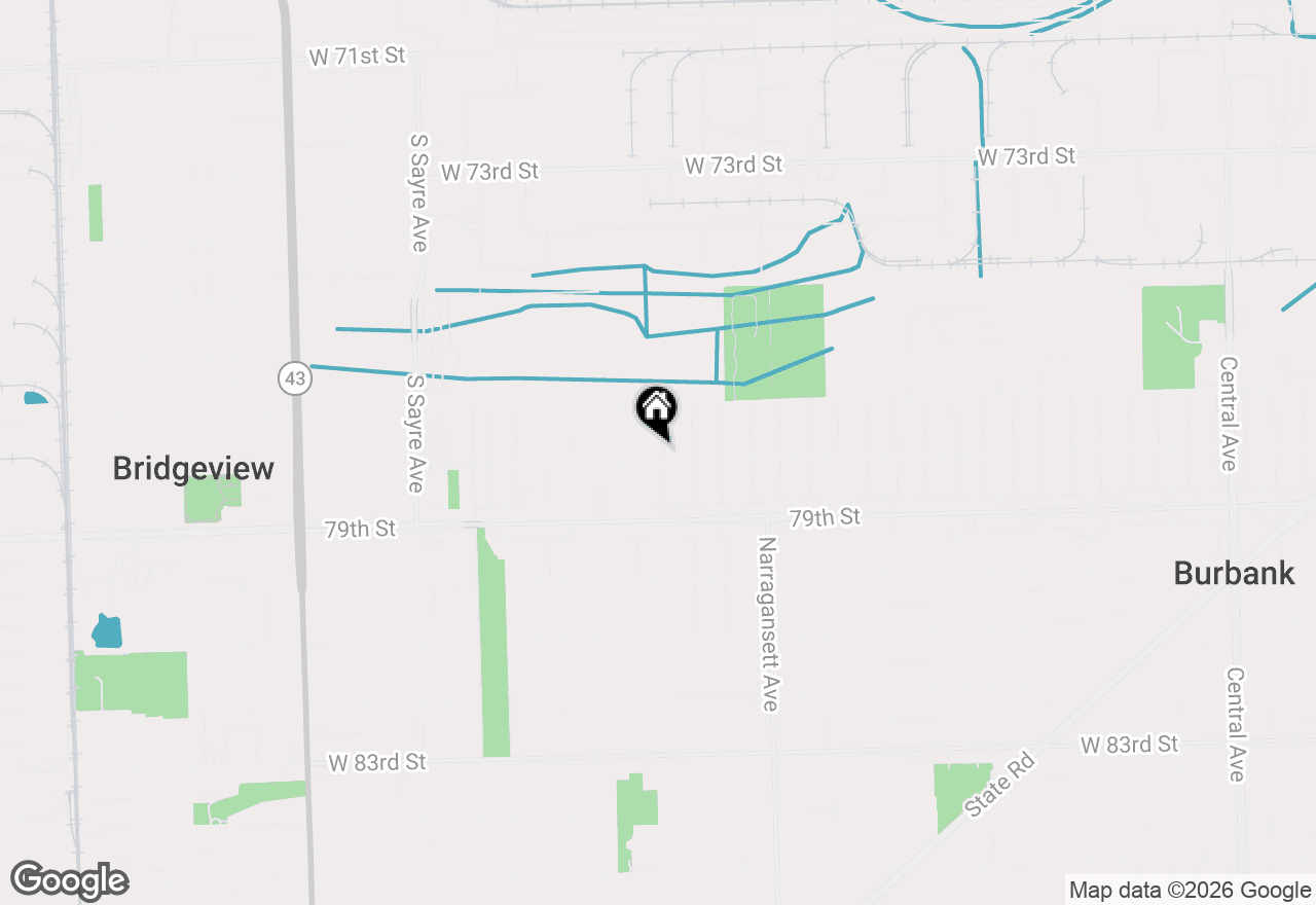 Map of 7745 Nashville Avenue, Burbank, IL 60459