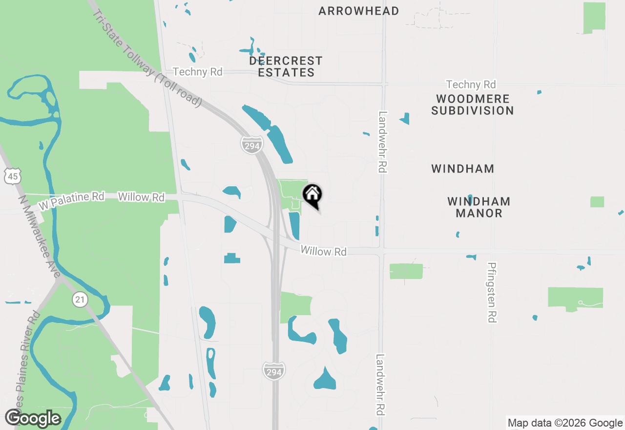 Map of 3392 Whirlaway Drive, Northbrook, IL 60062