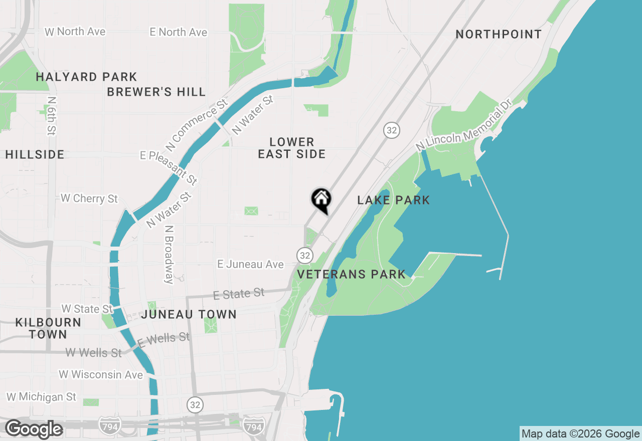 Map of 1409 N Prospect Ave #703, Milwaukee, WI 53202