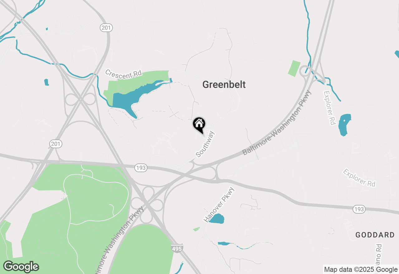 Map of 13 Ridge Road, Greenbelt, MD 20770