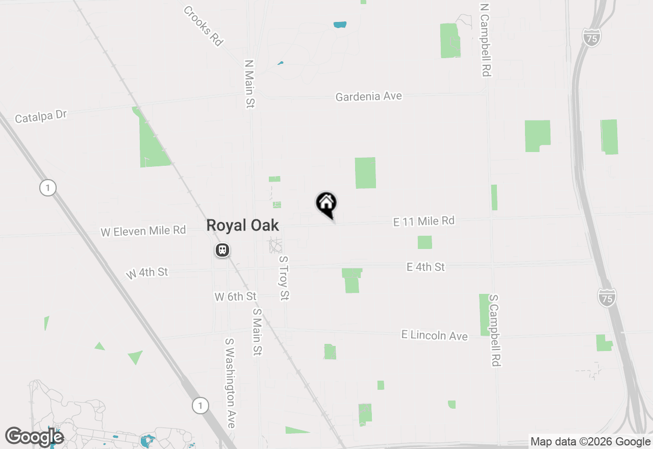 Map of 101 Curry Avenue #510, Royal Oak, MI 48067