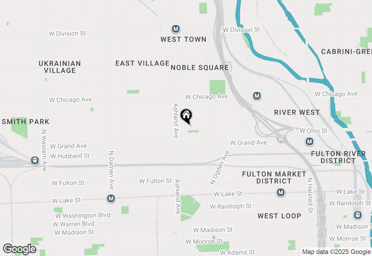 Map of 1502 W Ohio Street #1R, Chicago, IL 60642
