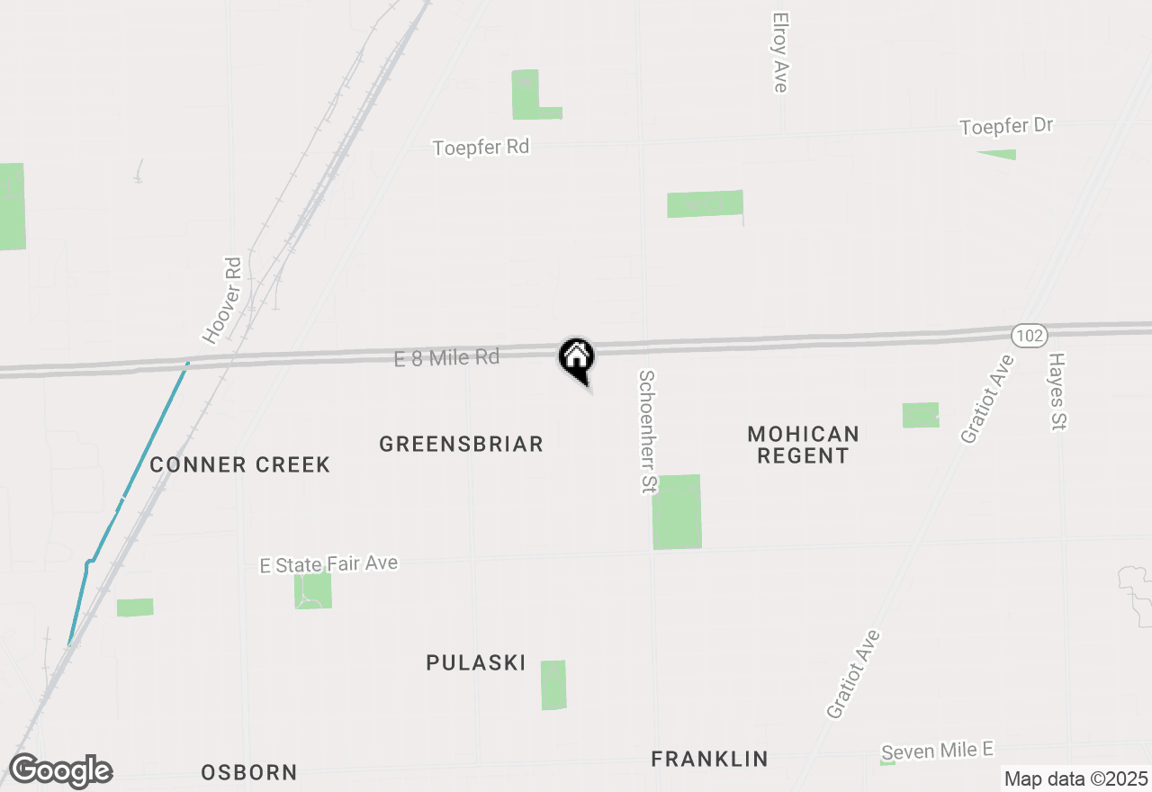 Map of 20500 Alcoy Street, Detroit, MI 48205