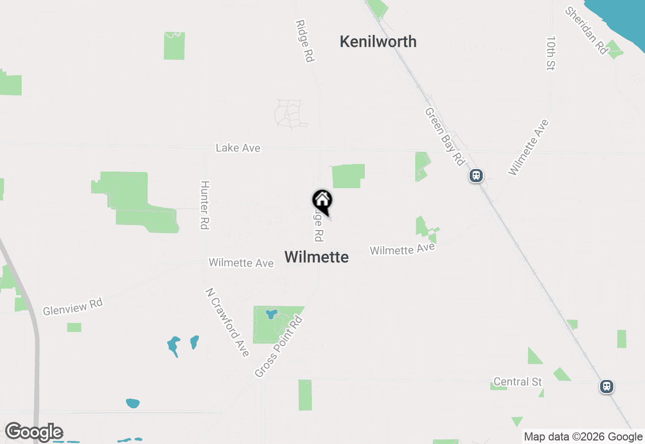 Map of 516 Ridge Road, Wilmette, IL 60091