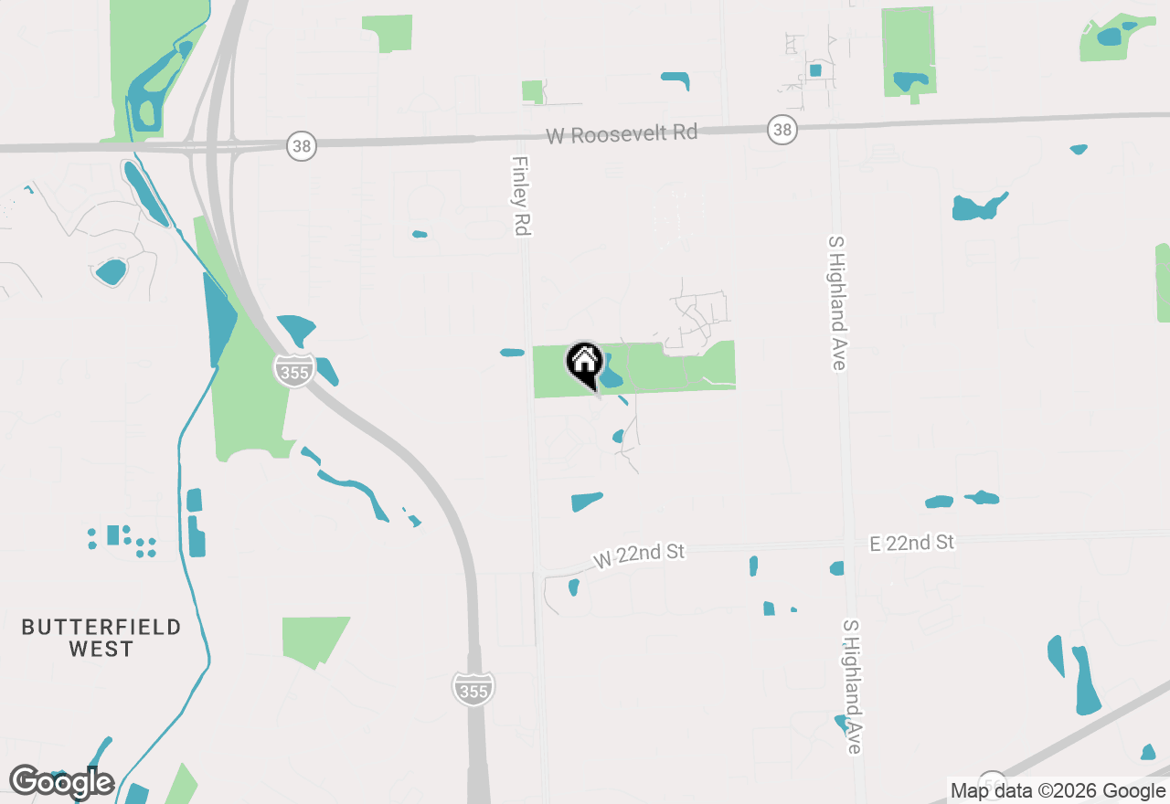 Map of 40 Woodmoor Court, Lombard, IL 60148