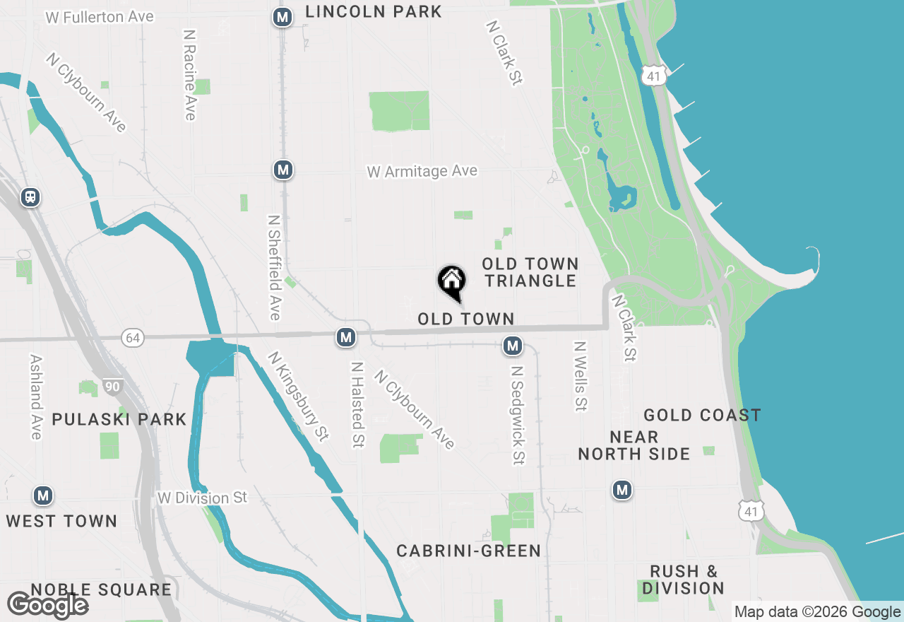 Map of 1628 N Mohawk Street, Chicago, IL 60614