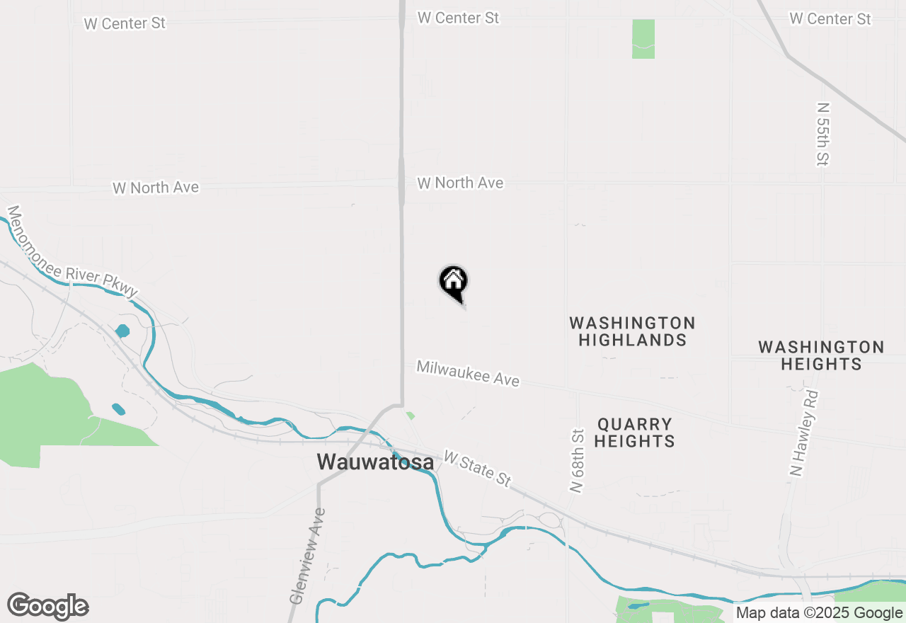 Map of 1850 N 74th St, Wauwatosa, WI 53213