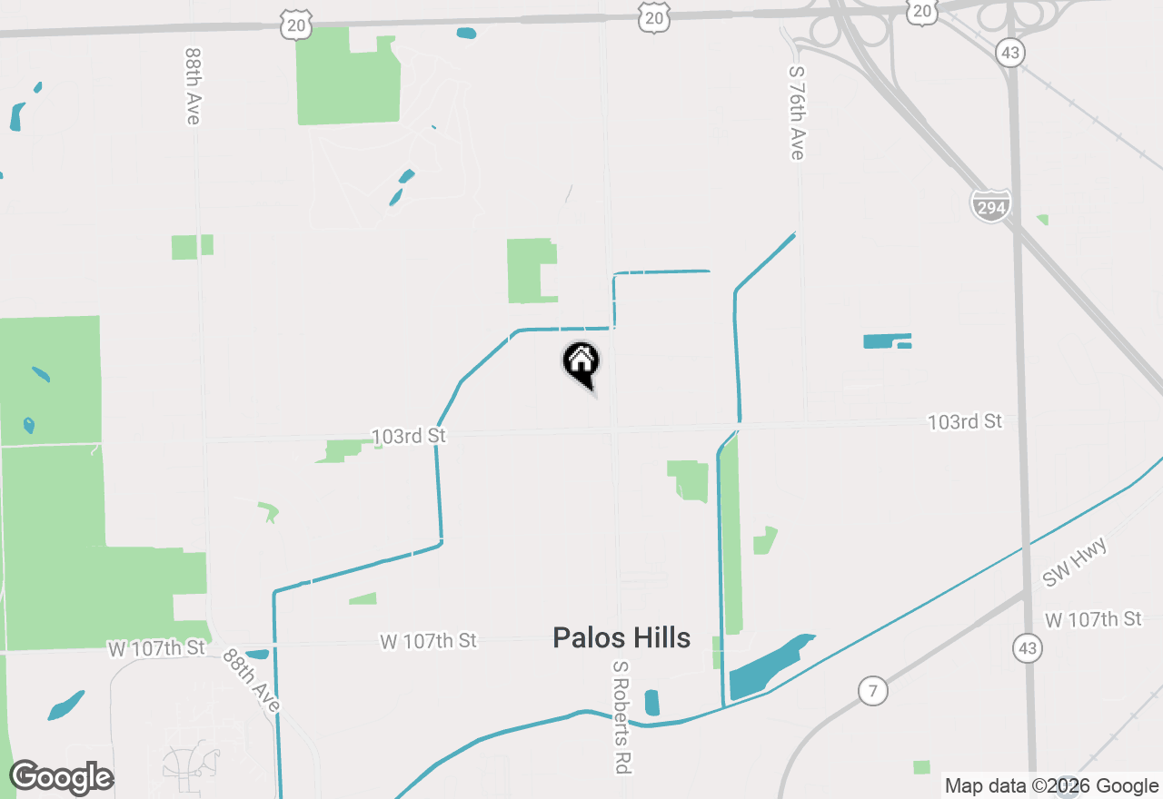 Map of 10228 S 80th Court, Palos Hills, IL 60465