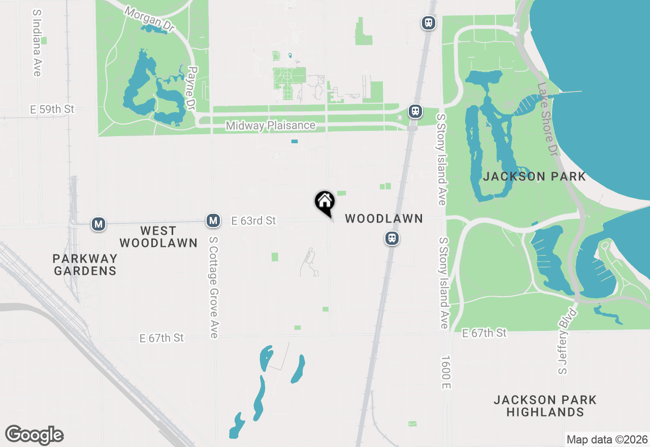 Map of 6300 S Woodlawn Street #305, Chicago, IL 60637