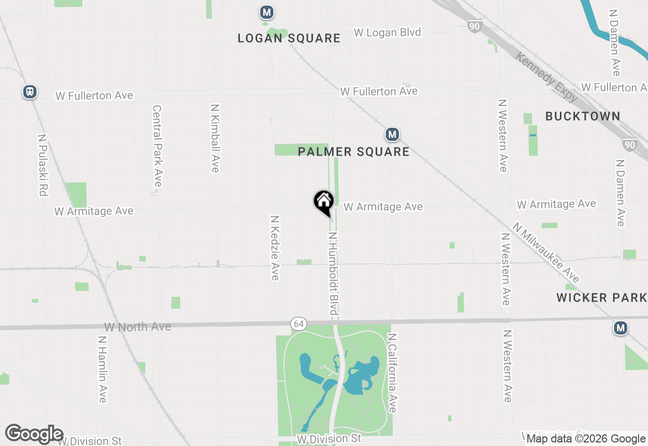 Map of 1926 N Humboldt Boulevard #1, Chicago, IL 60647
