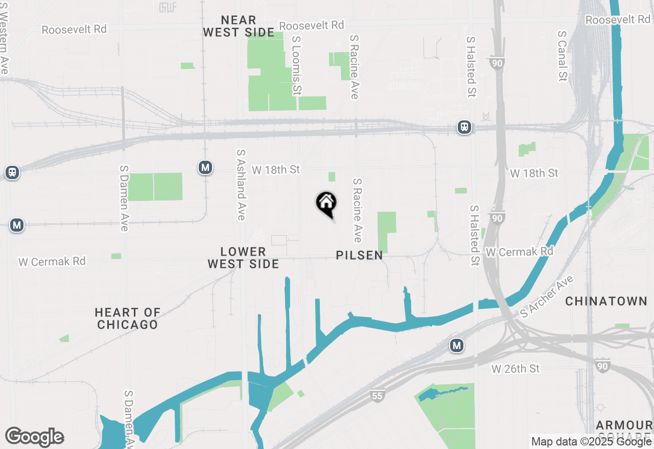 Map of 2022 S Throop Street #2E, Chicago, IL 60608