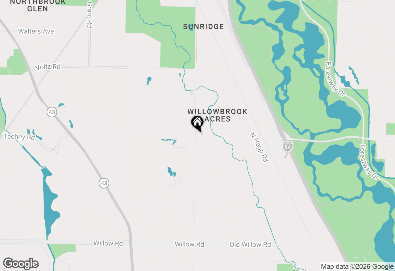 Map of 1975 Sunset Ridge Road, Northfield, IL 60093