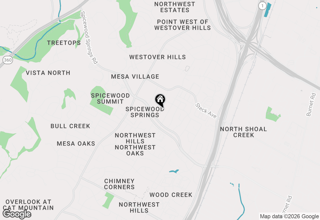 Map of 8010 Hillrise Dr, Austin, TX 78759