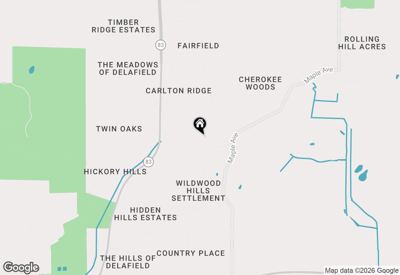 Map of N1W31286 Hickory Hollow Ct, Delafield, WI 53018