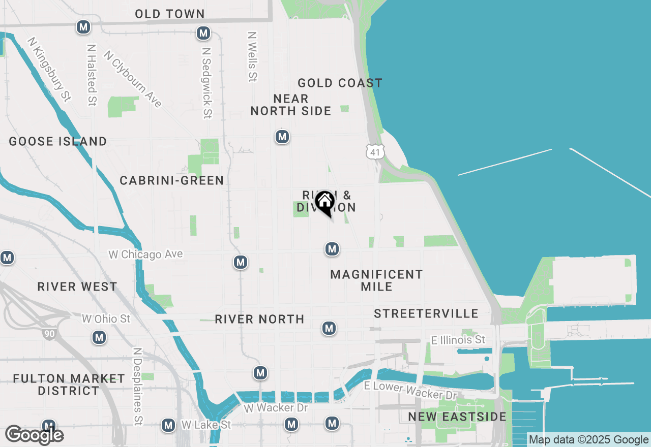 Map of 8 W Chestnut Street #8A, Chicago, IL 60610