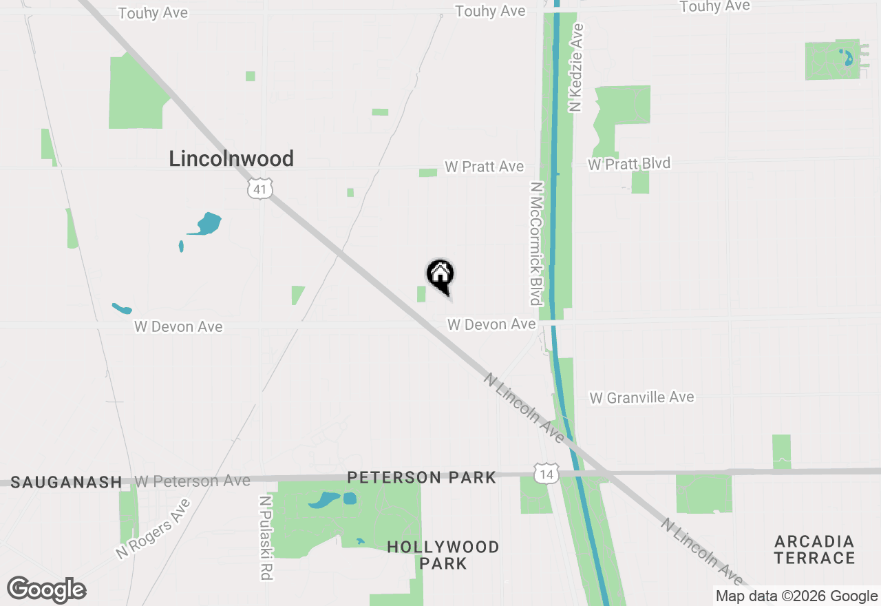 Map of 6433 N Drake Avenue, Lincolnwood, IL 60712