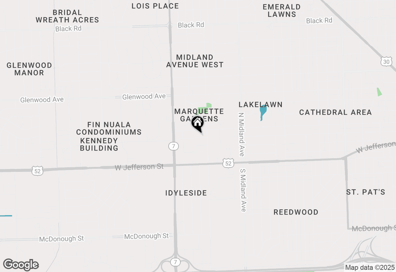 Map of 1609 Oneida Street, Joliet, IL 60435