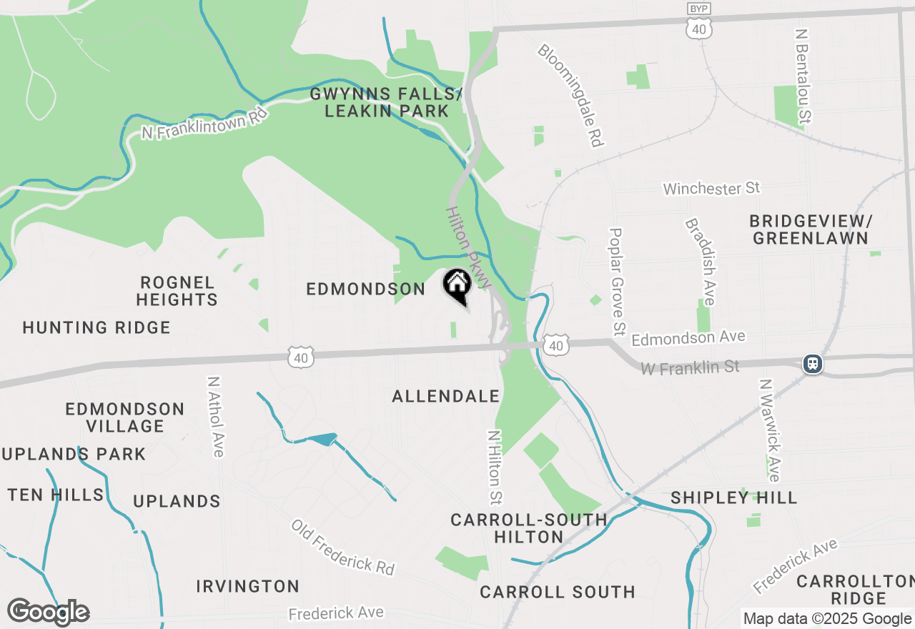 Map of 711 N Edgewood Street, Baltimore, MD 21229