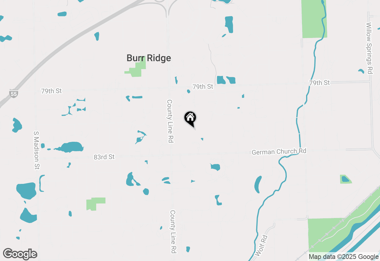 Map of 8101 S County Line Road, Burr Ridge, IL 60527