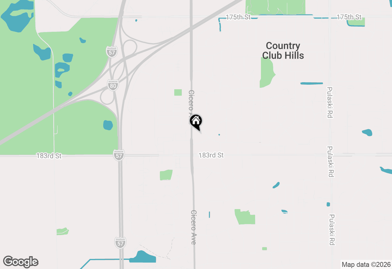 Map of 18155 Cicero Avenue, Country Club Hills, IL 60478