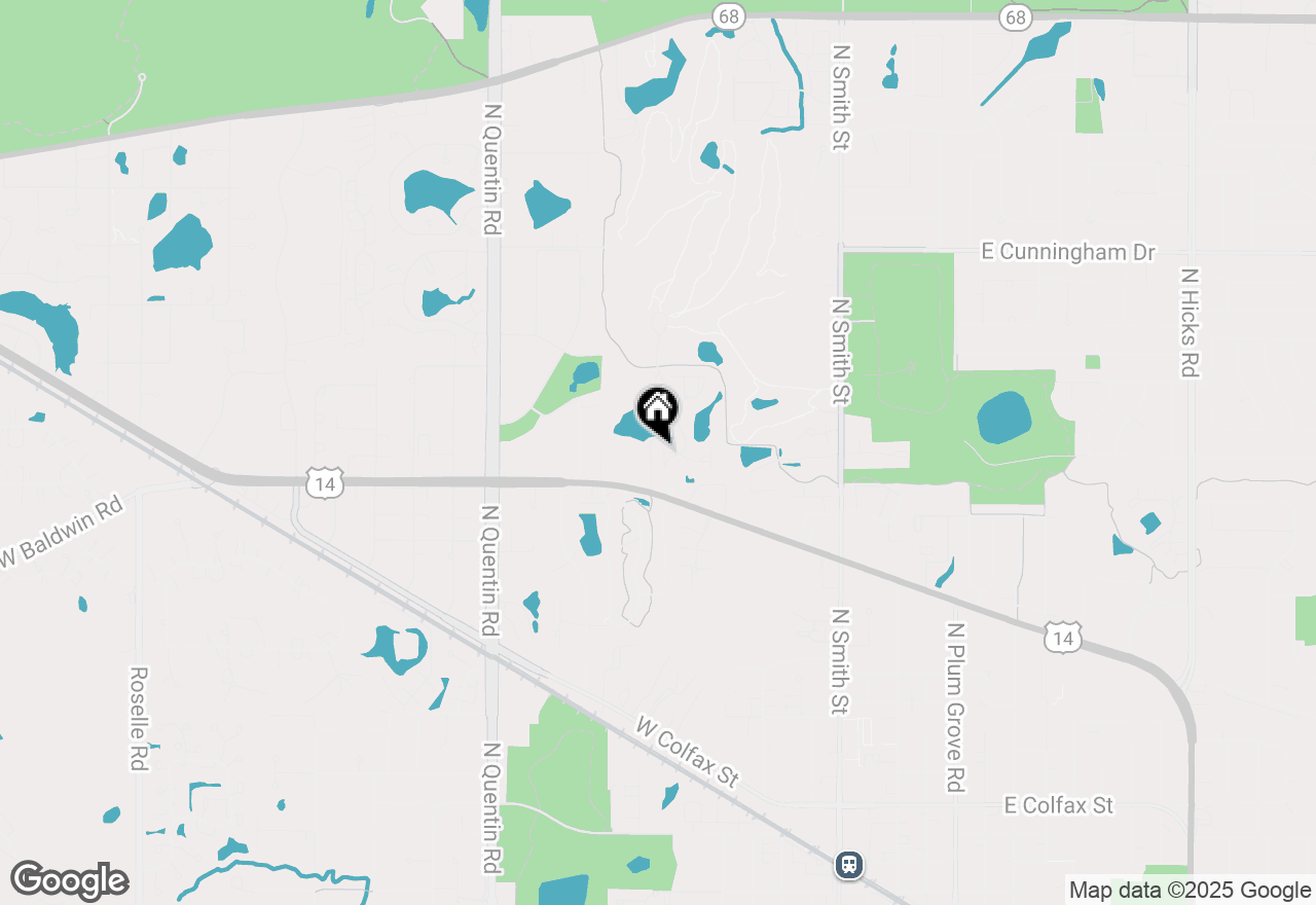 Map of 870 N Auburn Woods Drive, Palatine, IL 60067