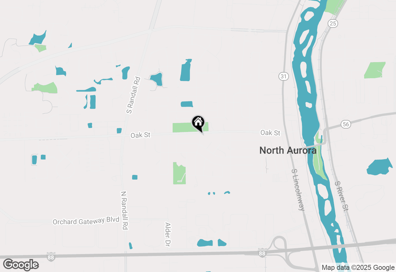 Map of 6 N Sycamore Lane, North Aurora, IL 60542