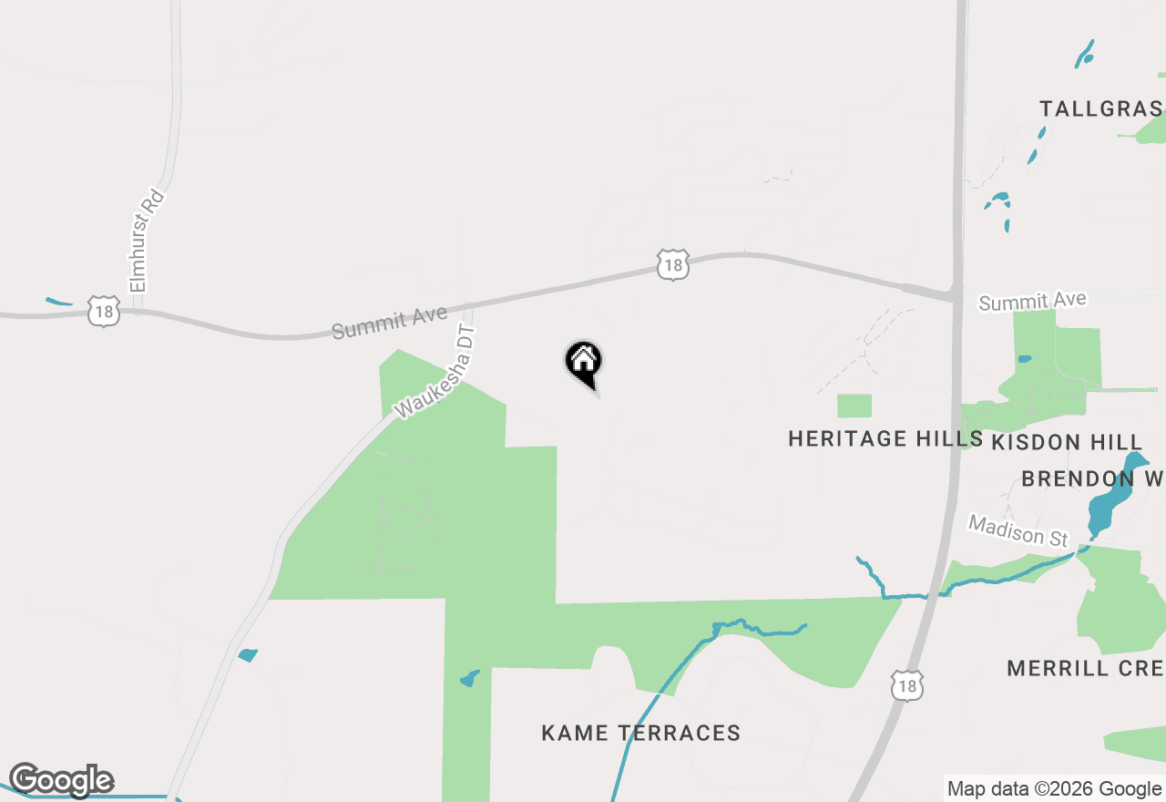 Map of 3716 Oakmont Trl, Waukesha, WI 53188