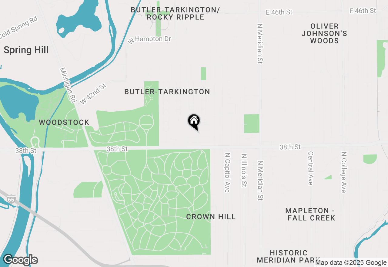 Map of 411 W 39th Street, Indianapolis, IN 46208