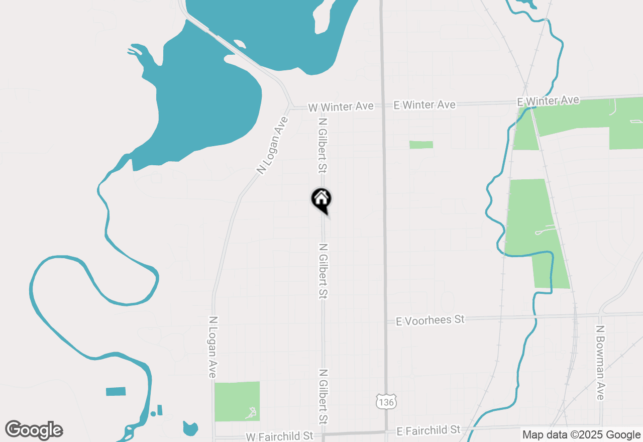 Map of 1614 N Gilbert Street, Danville, IL 61832