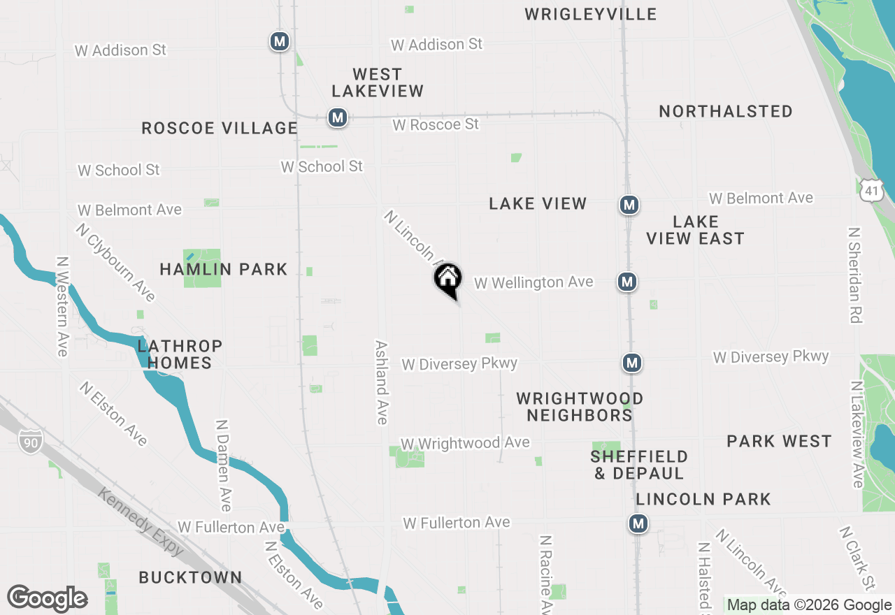 Map of 1419 W Oakdale Avenue, Chicago, IL 60657