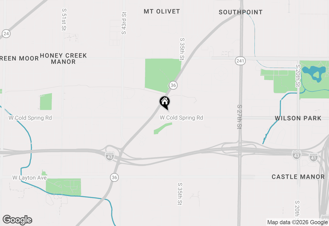 Map of 4242 S Ridgewood Ln #4242, Greenfield, WI 53221
