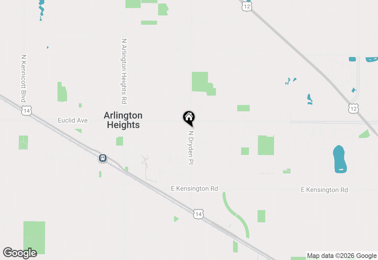 Map of 418 N Dryden Place, Arlington Heights, IL 60004