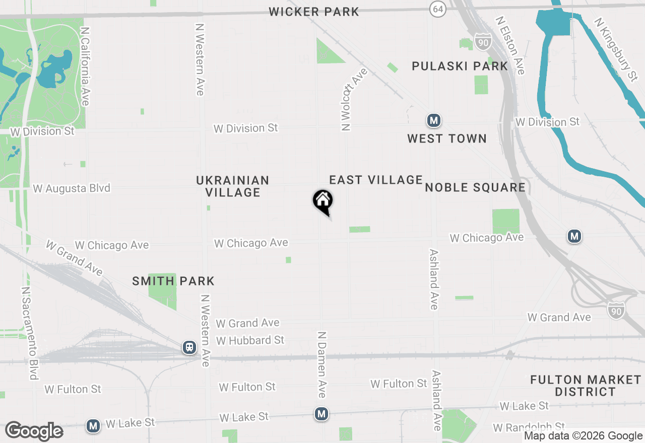 Map of 841 N Damen Avenue #2R, Chicago, IL 60622