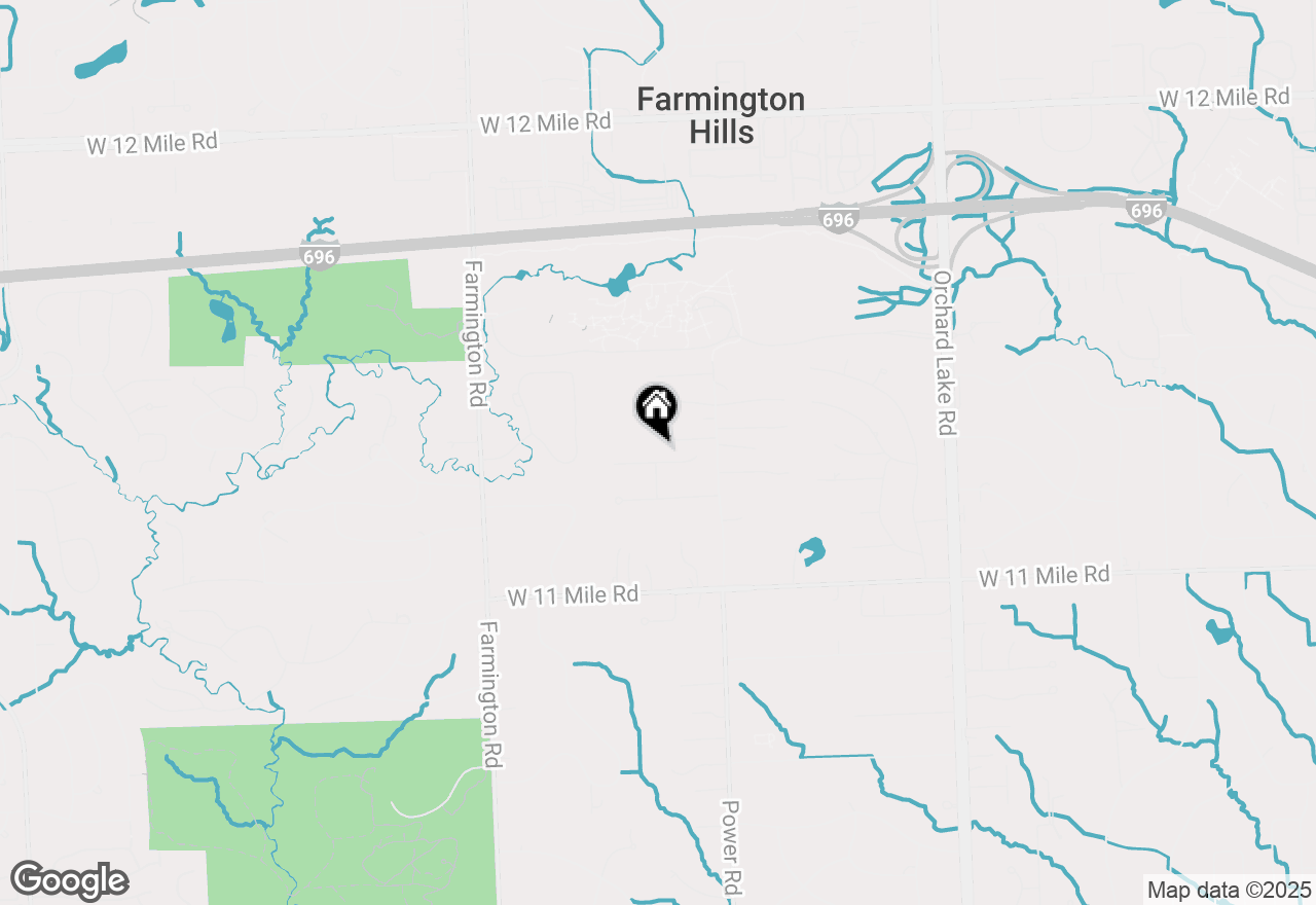 Map of 32498 Sandstone, Farmington Hills, MI 48334