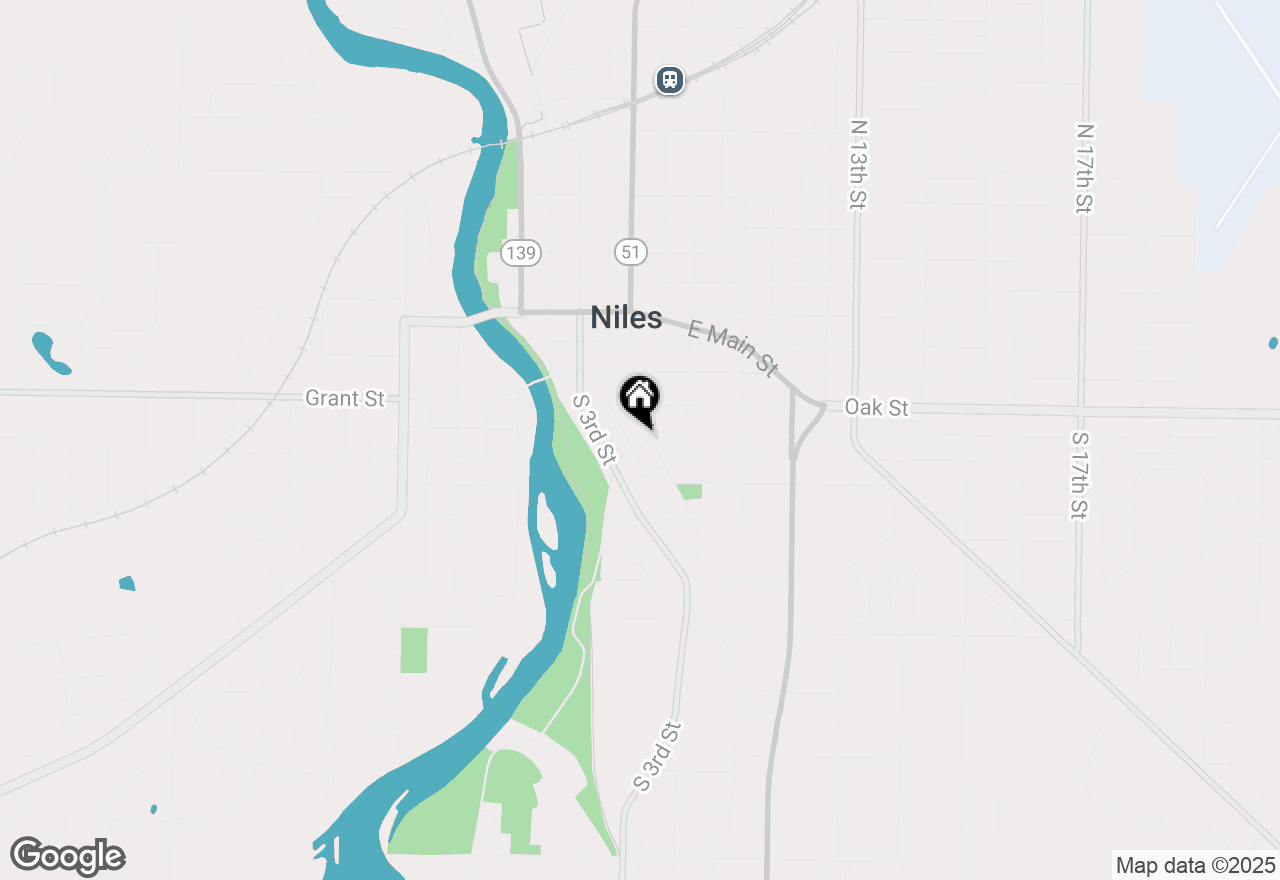 Map of 411 Hickory Street, Niles, MI 49120