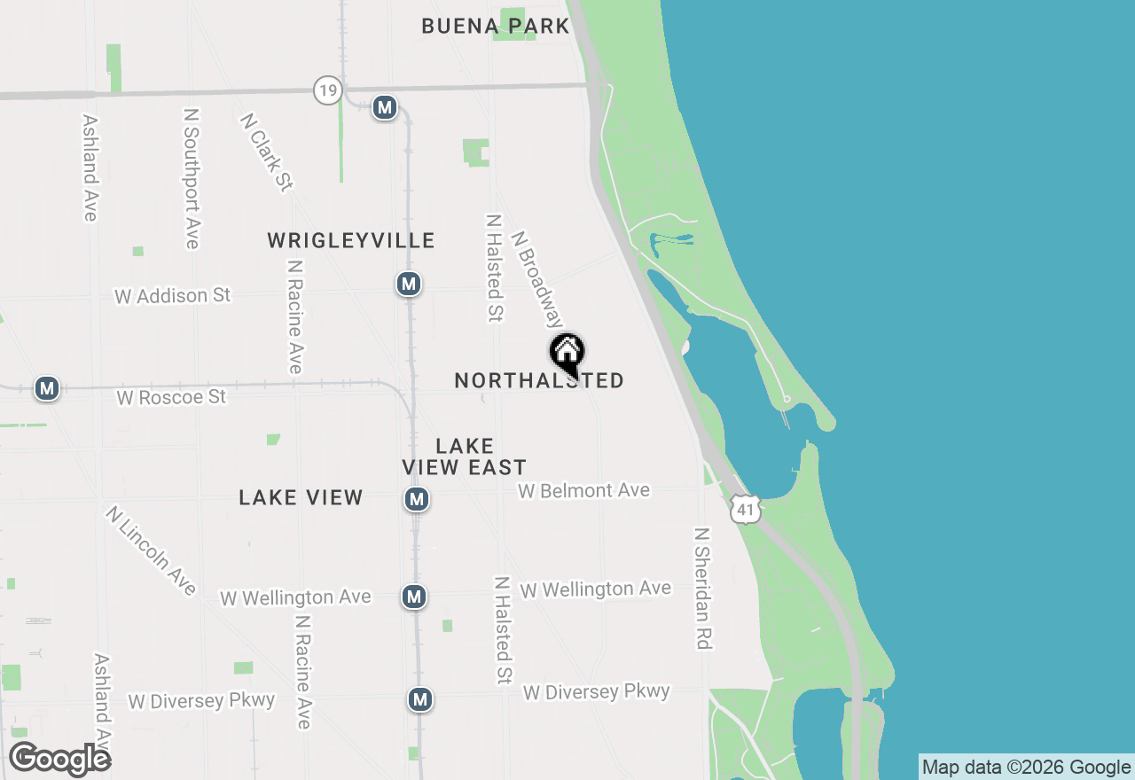 Map of 641 W Roscoe Street #W1, Chicago, IL 60657