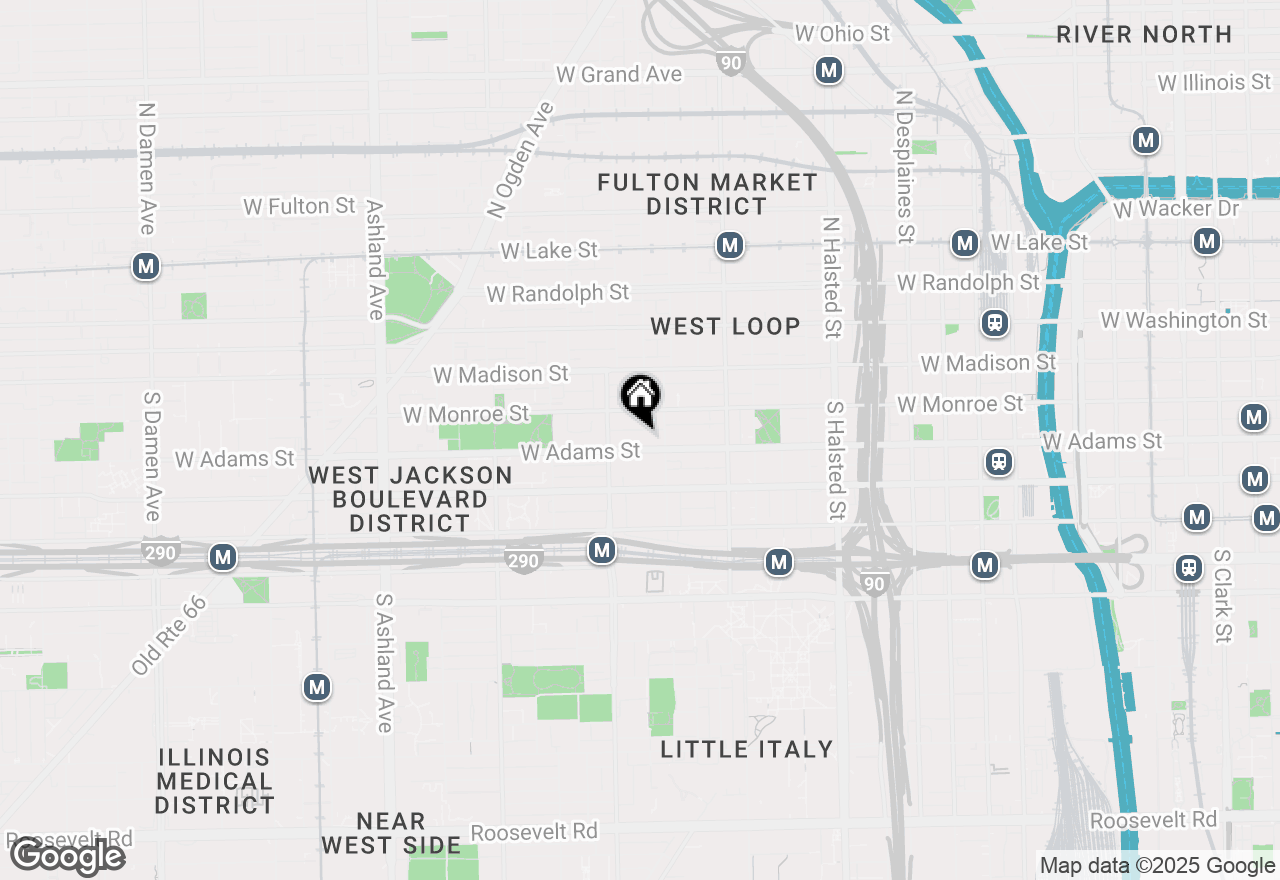 Map of 1120 W Adams Street #5W, Chicago, IL 60607