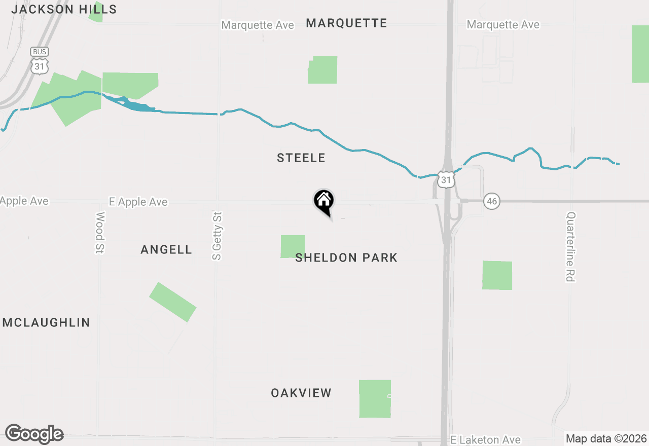 Map of 1060 Green Street, Muskegon, MI 49442