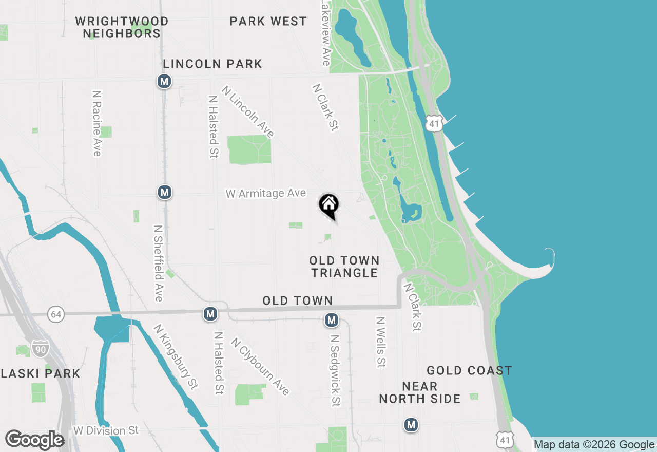 Map of 1850 N Sedgwick Street #2, Chicago, IL 60614