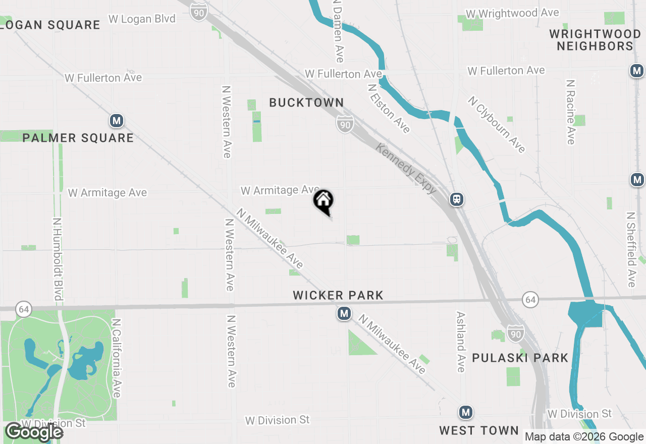 Map of 2046 W Moffat Street #1, Chicago, IL 60647