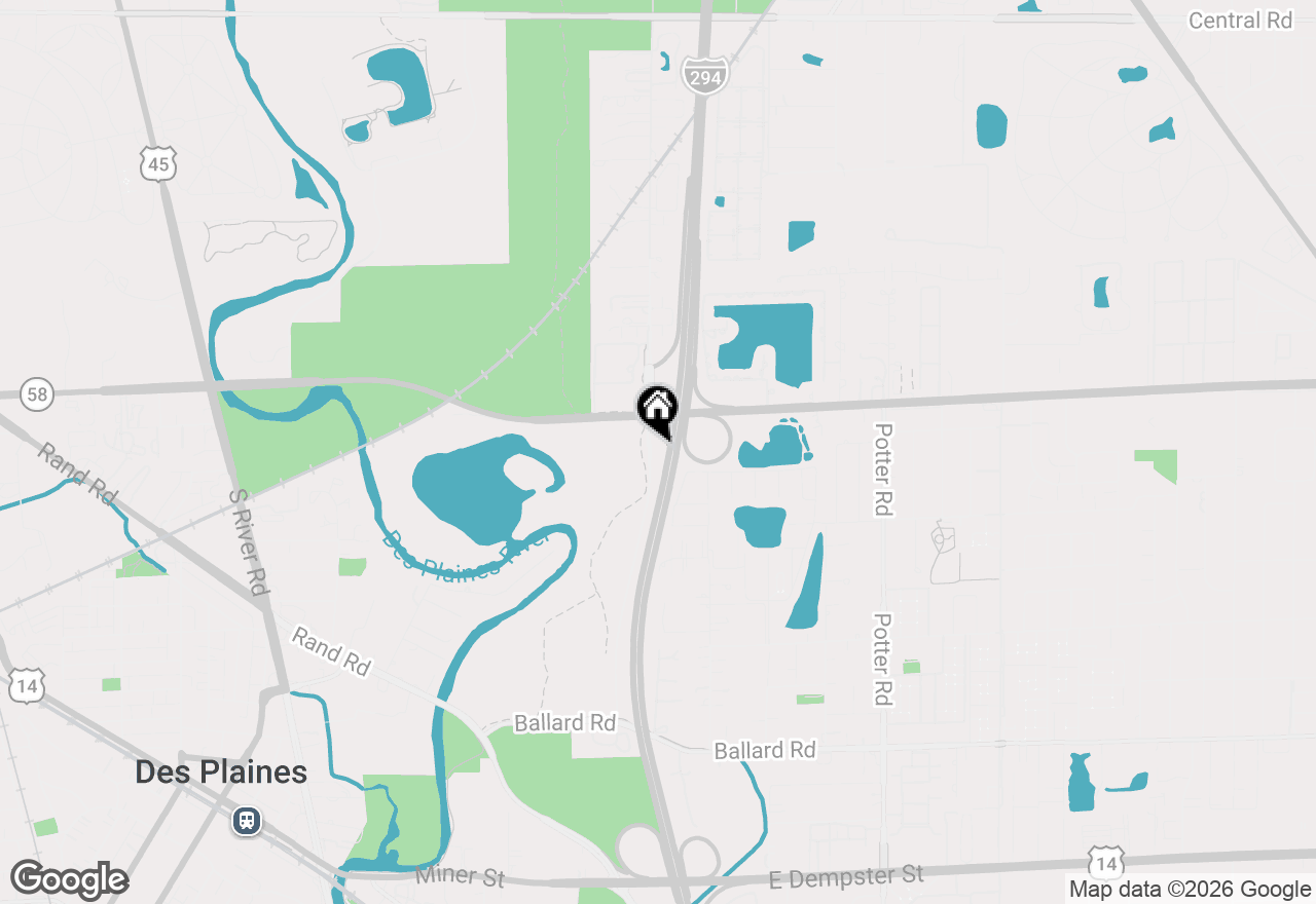 Map of 85 Bender Road, Des Plaines, IL 60016