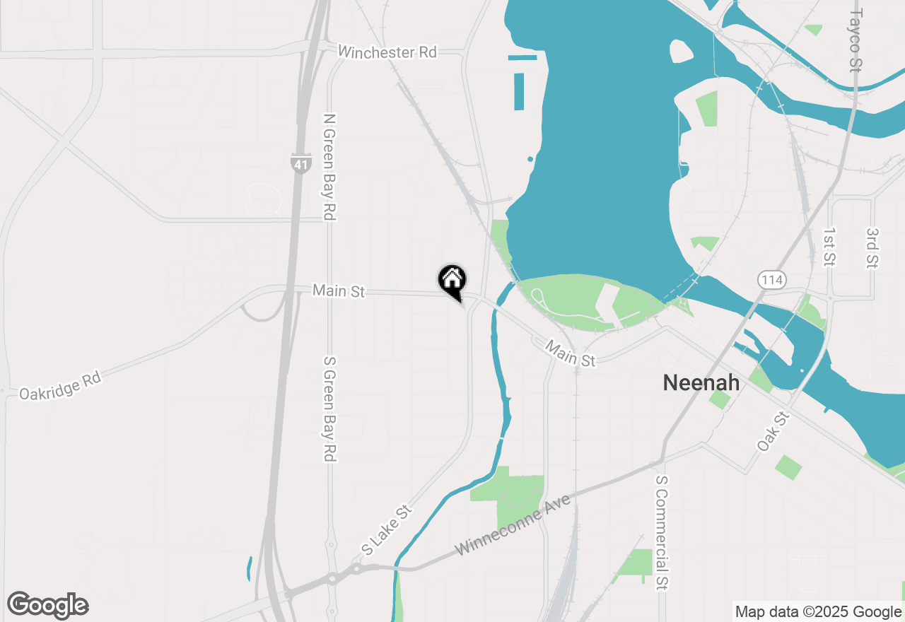 Map of 112 S John Street, Neenah, WI 54956