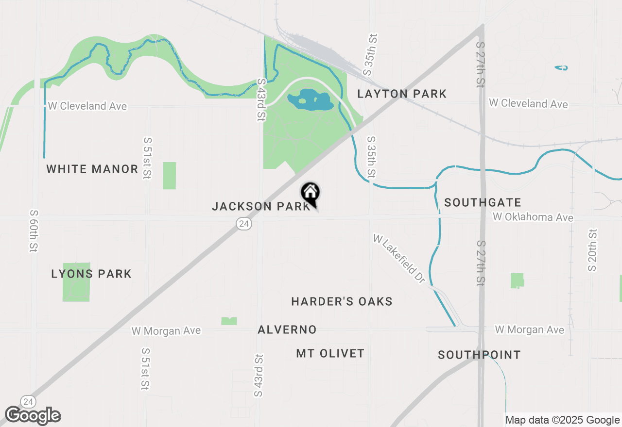 Map of 3912 W Oklahoma Ave, Milwaukee, WI 53215