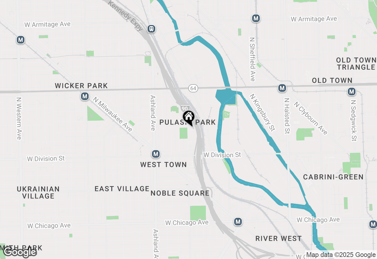 Map of 1339 N Noble Street #1, Chicago, IL 60642