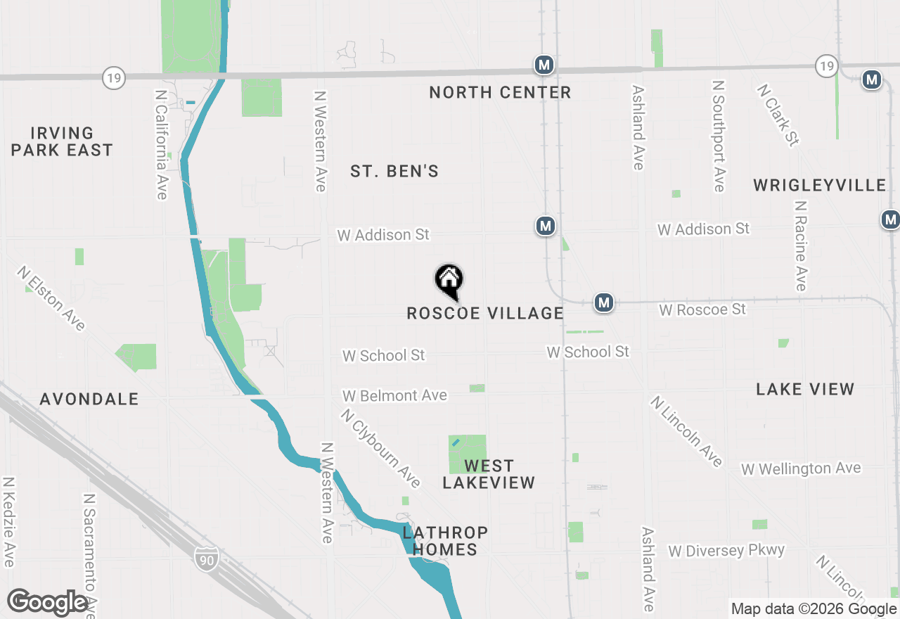 Map of 2054 W Roscoe Street, Chicago, IL 60618