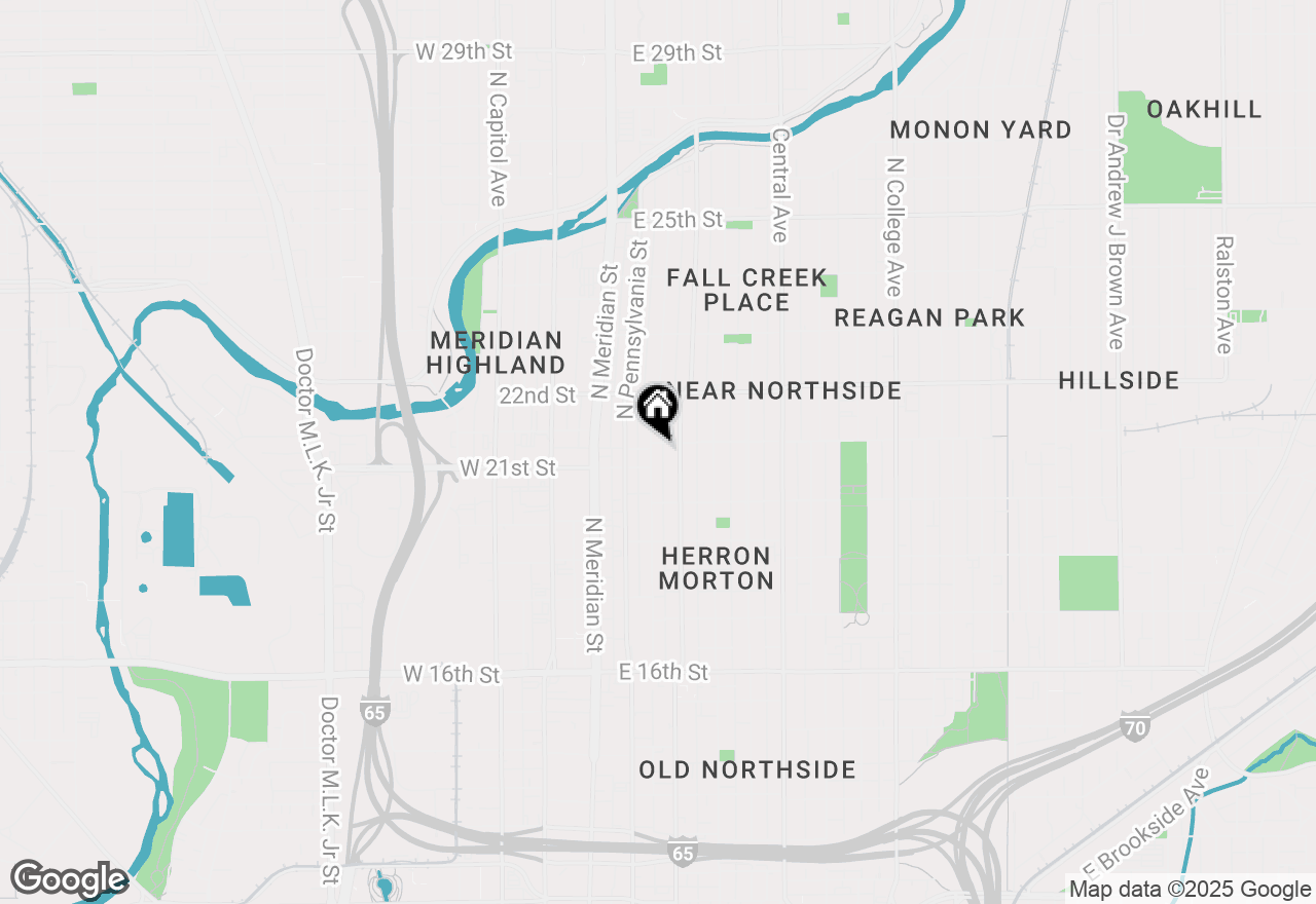 Map of 2061 N Talbott Street, Indianapolis, IN 46202