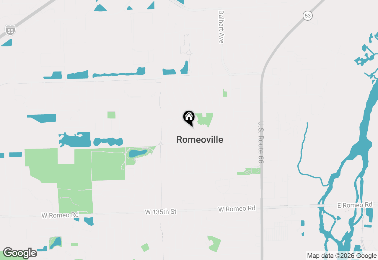 Map of 519 Kenyon Avenue, Romeoville, IL 60446