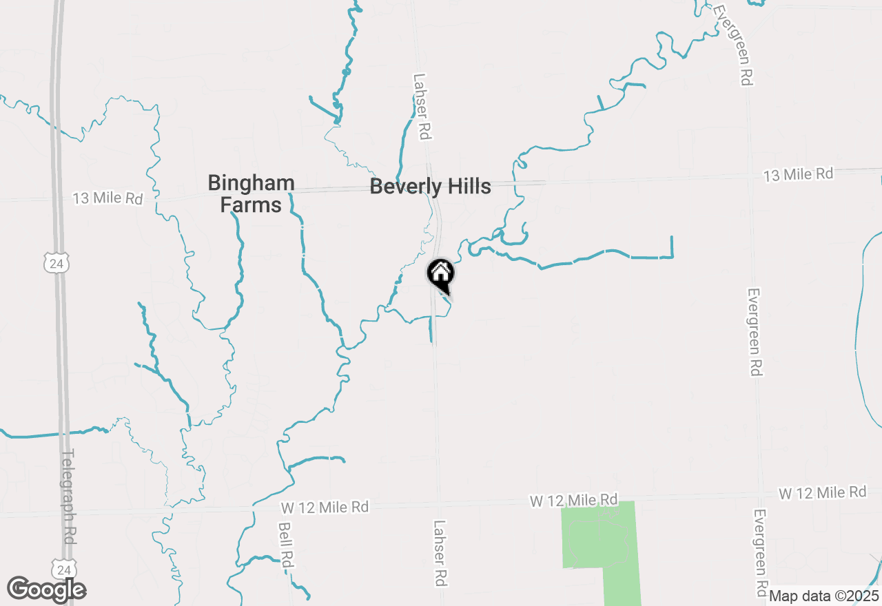 Map of 21993 Riverview Drive, Beverly Hills, MI 48025