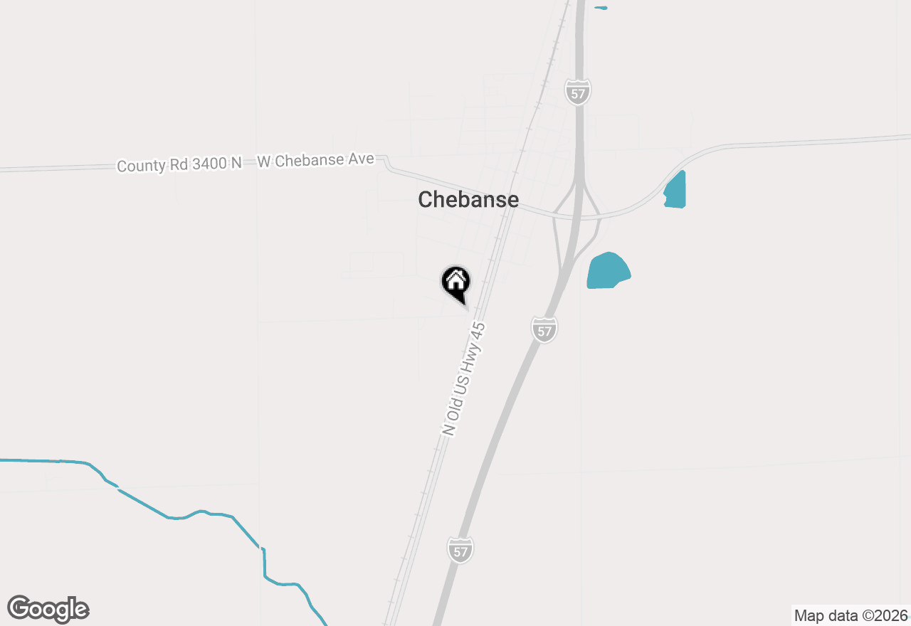 Map of (Address confidential), Chebanse, Illinois 60922